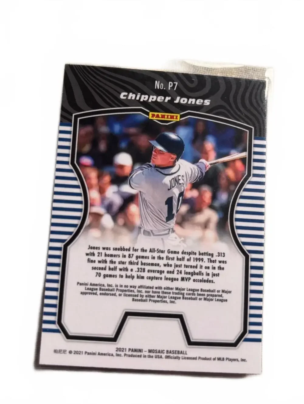 2021 Panini Mosaic Baseball Chipper Jones Producers #P7 Card